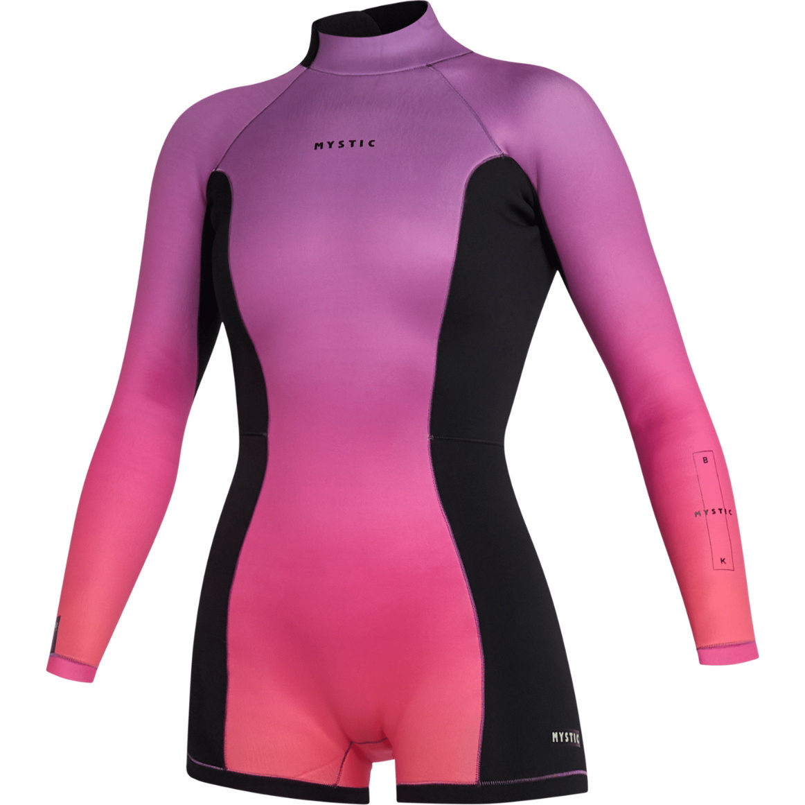 2025 Mystic Womens Lunar BK Longarm 2mm Back Zip Shorty Wetsuit 35000.240113 - Coral